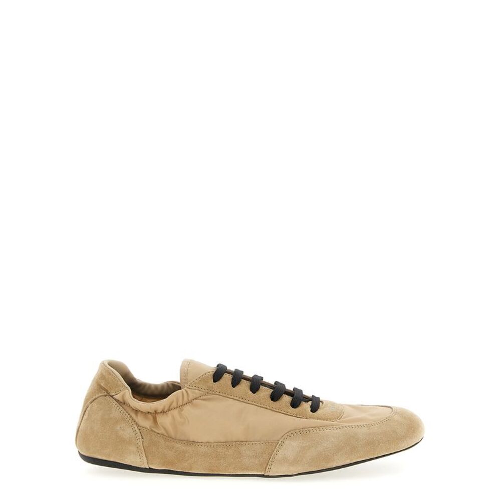 Prada Beige Polyamide Athletic Women's Sneakers